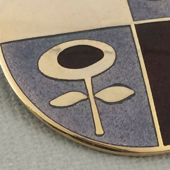 De Passille Sylvestre Enamel Modernist MCM Flower Brooch Pin Vtg Quebec - Picture 5 of 12